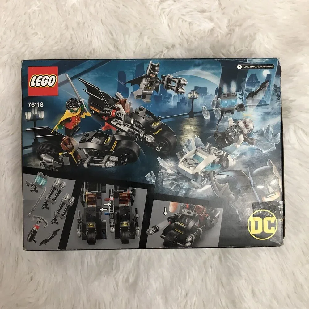 New LEGO 76118 Mr Freeze Batcycle Battle Batman Robin Building Toy Retired